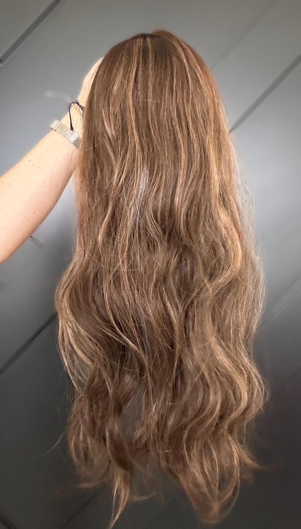 BIANCA Custom-Made Dark Hair Topper Custom Premium Remy Human Hair Topper – 8x8 Silk Top, 180% Density 14"-22" length