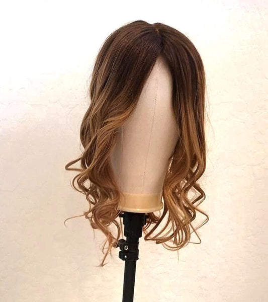Hair Topper 16"-20" 180 % Density Monofilament and Silk Top Human Hair Topper – Custom Color and Size
