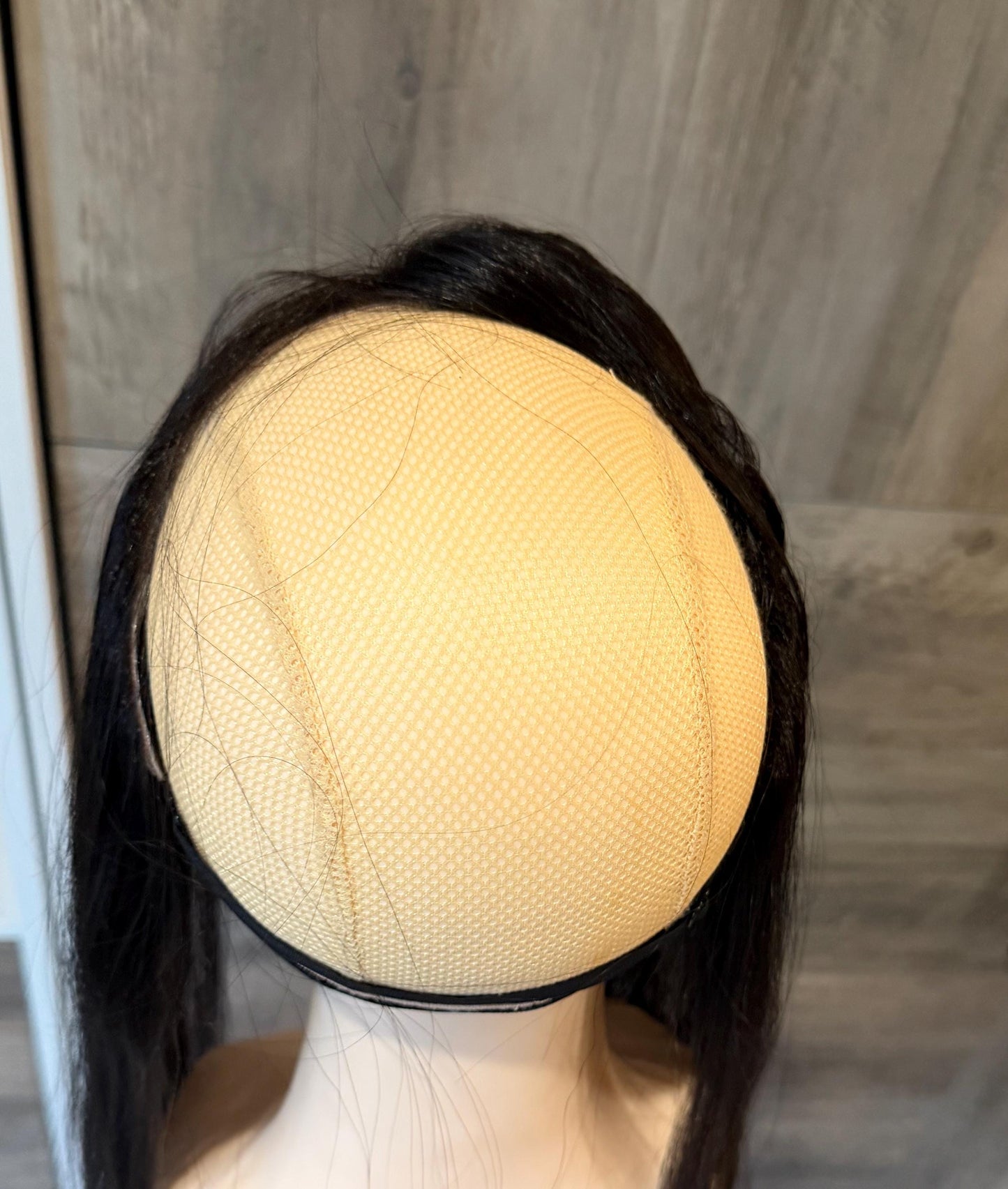 Human Hair Hairline Topper 1.5x12.5β Natural Black | Halo Attachment | High Density Ear-to-Ear Coverage | 24-26β custom piece Harmandeep