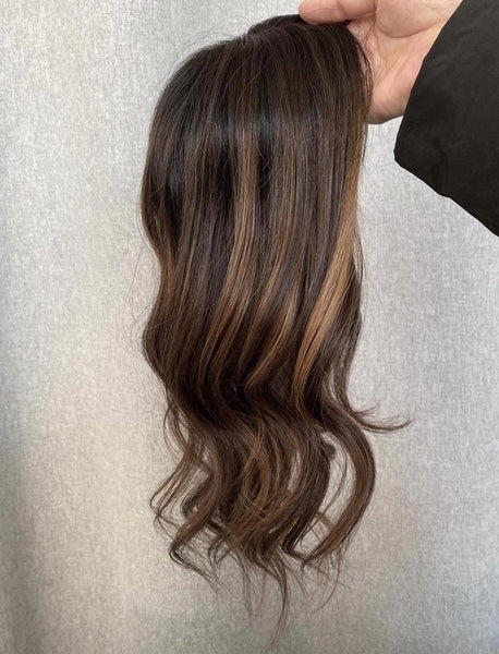 TOPPER CUSTOMIZATION service Add-On Human Hair Topper – Cut, Style, Extra Clips, Lace Trim, Custom Color from a product you bought HERE