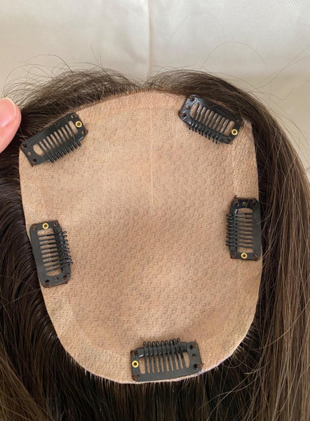 Custom Human Hair Topper | Balayage Topper – Silk Top 5x6 or 9x9 | Monofilament 5x5 or 5x6 | 130- 150-180% Density | Double Drawn | 10-22”