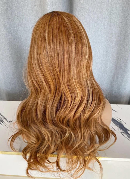 Custom Color Human Hair Wig | Silk Top Lace Front | Remy Hair | Natural Hairline | Glueless | Various Lengths & Densities