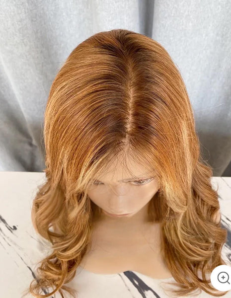 Custom Color Human Hair Wig | Silk Top Lace Front | Remy Hair | Natural Hairline | Glueless | Various Lengths & Densities
