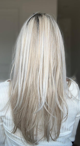18”–20” HD Synthetic Wig – Monofilament Top, Heat-Resistant Futura Fiber, 130% Density, Natural Look Blonde Wig
