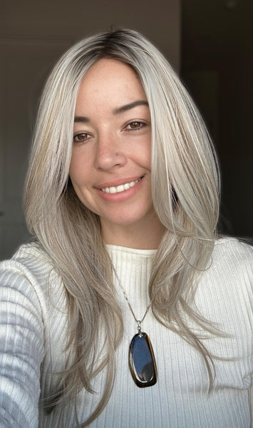 18”–20” HD Synthetic Wig – Monofilament Top, Heat-Resistant Futura Fiber, 130% Density, Natural Look Blonde Wig