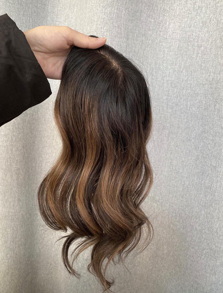 TOPPER CUSTOMIZATION service Add-On Human Hair Topper – Cut, Style, Extra Clips, Lace Trim, Custom Color from a product you bought HERE