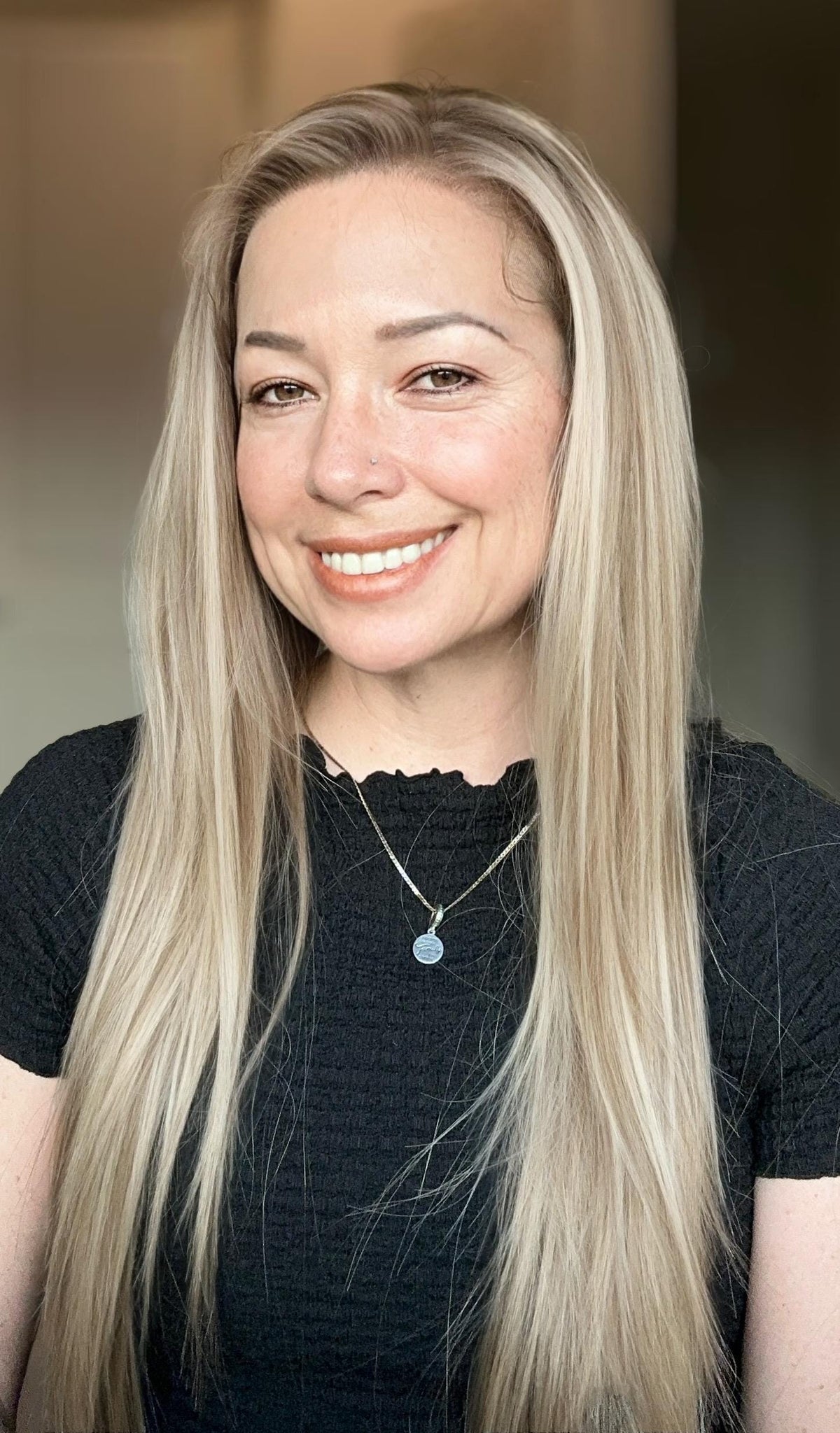 HD Synthetic Lace Front Wig – 30” Long | Futura Fiber | 130% Density | Heat-Resistant | Natural Blonde Highlights