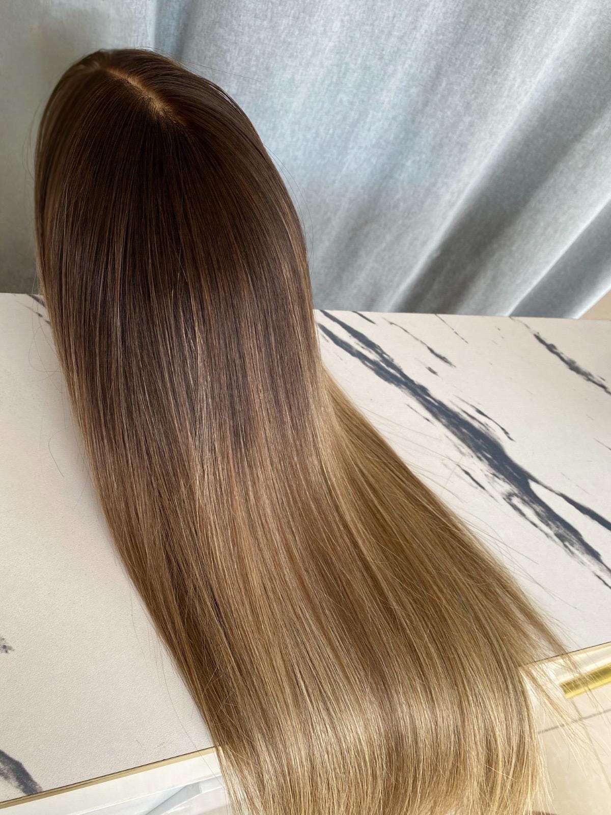 Human Hair Wig 14"-22" 130-180% Density Silk Top – Custom Color and Size!