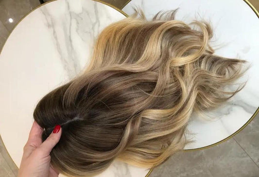 Hair Topper 12"-22" 150-200 percent Density Monofilament and Silk Top Human Hair Topper – Custom Color & Size