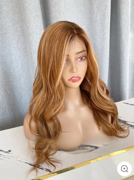 Custom Color Human Hair Wig | Silk Top Lace Front | Remy Hair | Natural Hairline | Glueless | Various Lengths & Densities