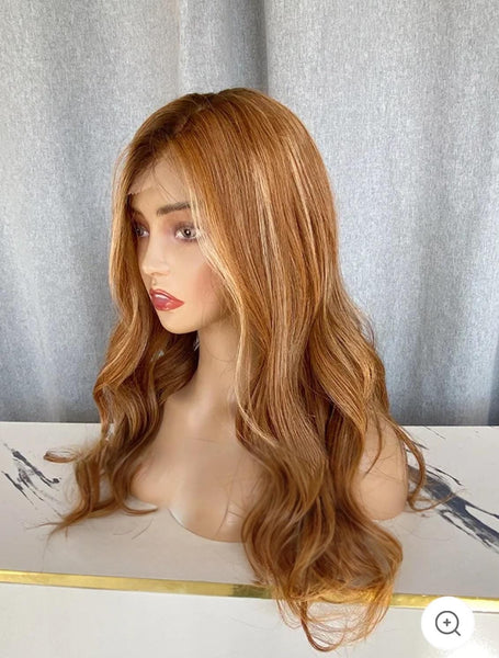 Custom Color Human Hair Wig | Silk Top Lace Front | Remy Hair | Natural Hairline | Glueless | Various Lengths & Densities