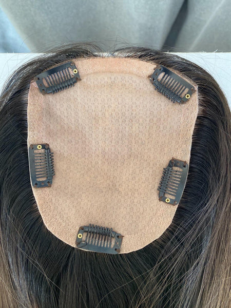 Custom Remy Human Hair Topper | 180 Density | Double Drawn | 22in Length | Handcrafted for Natural Volume & Coverage