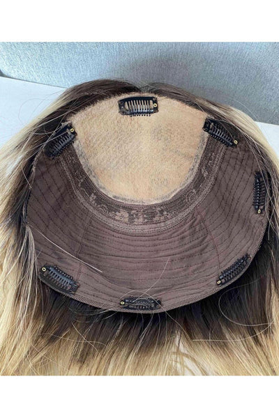Hair Topper 12"-22" 130-180 % Density Monofilament and Silk Top Human Hair Topper – Custom Color & Size