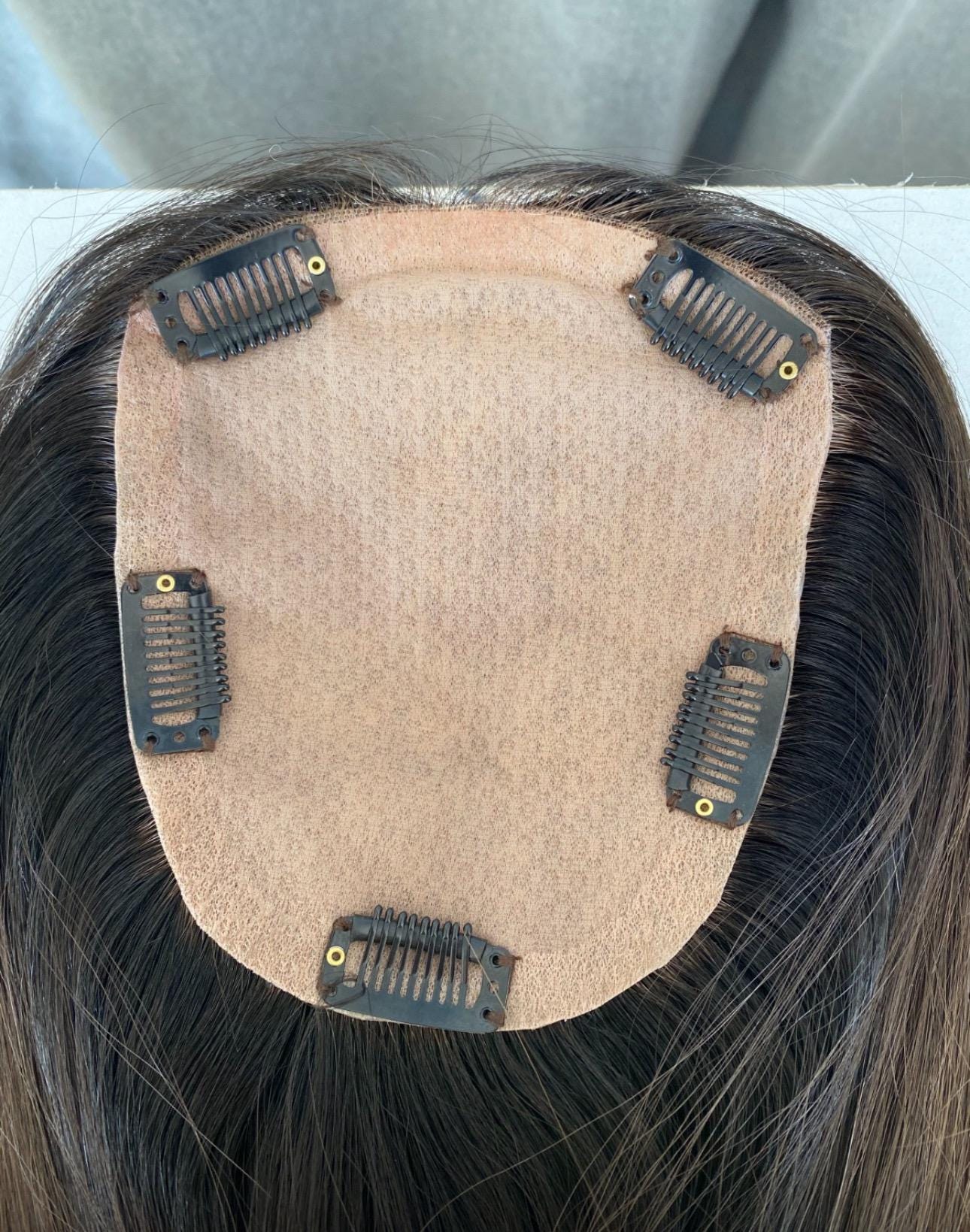 Hair Topper 12"-22" 150-200 percent Density Monofilament and Silk Top Human Hair Topper – Custom Color & Size