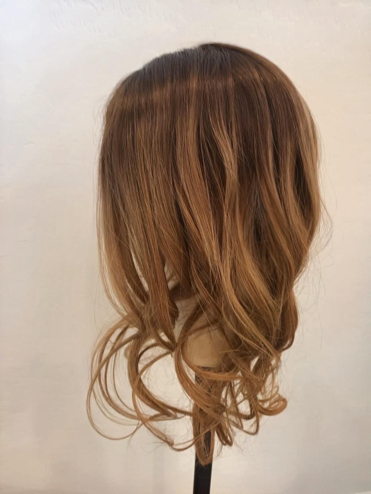 Hair Topper 16"-20" 180 % Density Monofilament and Silk Top Human Hair Topper – Custom Color and Size