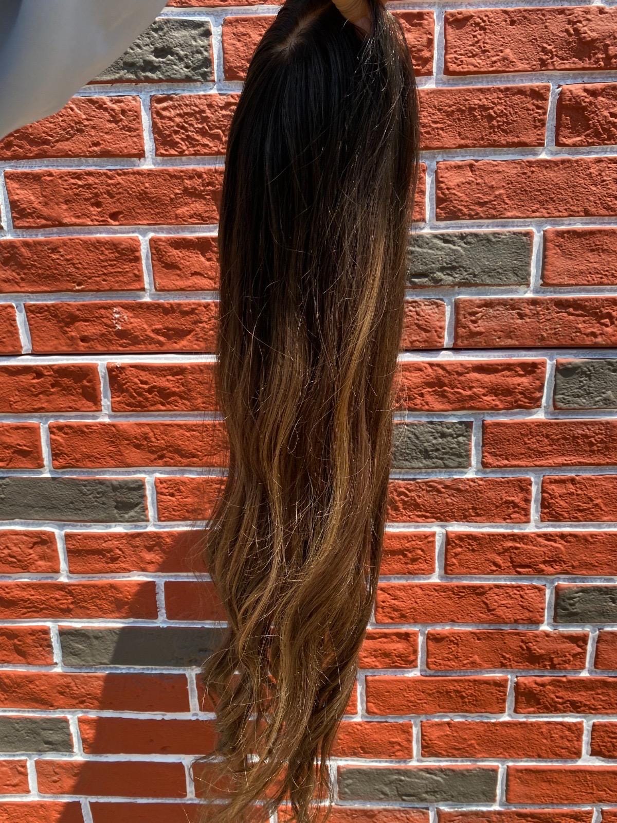 EDEN 18"-26" Custom Handcrafted Silk Top Human Hair Topper – | 8x8 Base | 150% Density | Warm Brunette Balayage with Dark Root