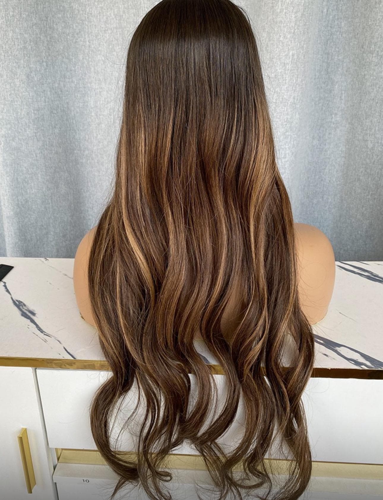 EDEN 18"-26" Custom Handcrafted Silk Top Human Hair Topper – | 8x8 Base | 150% Density | Warm Brunette Balayage with Dark Root
