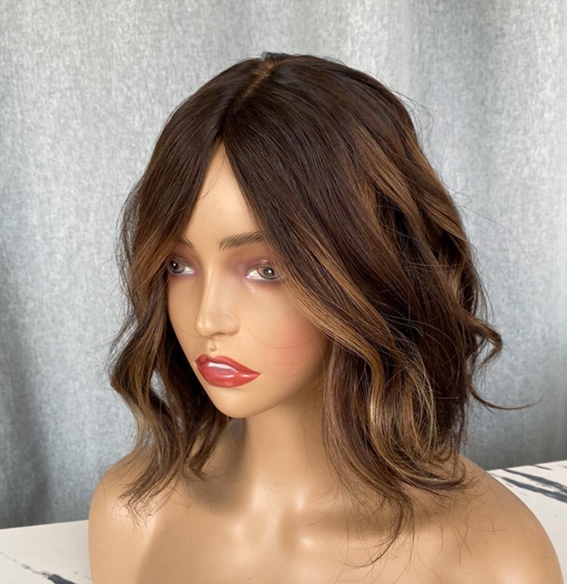 8x8 Silk Top Human Hair Topper | 10–18” | 200% Density | High Volume | Any customized color| Realistic Scalp | Clip-In Crown Cover