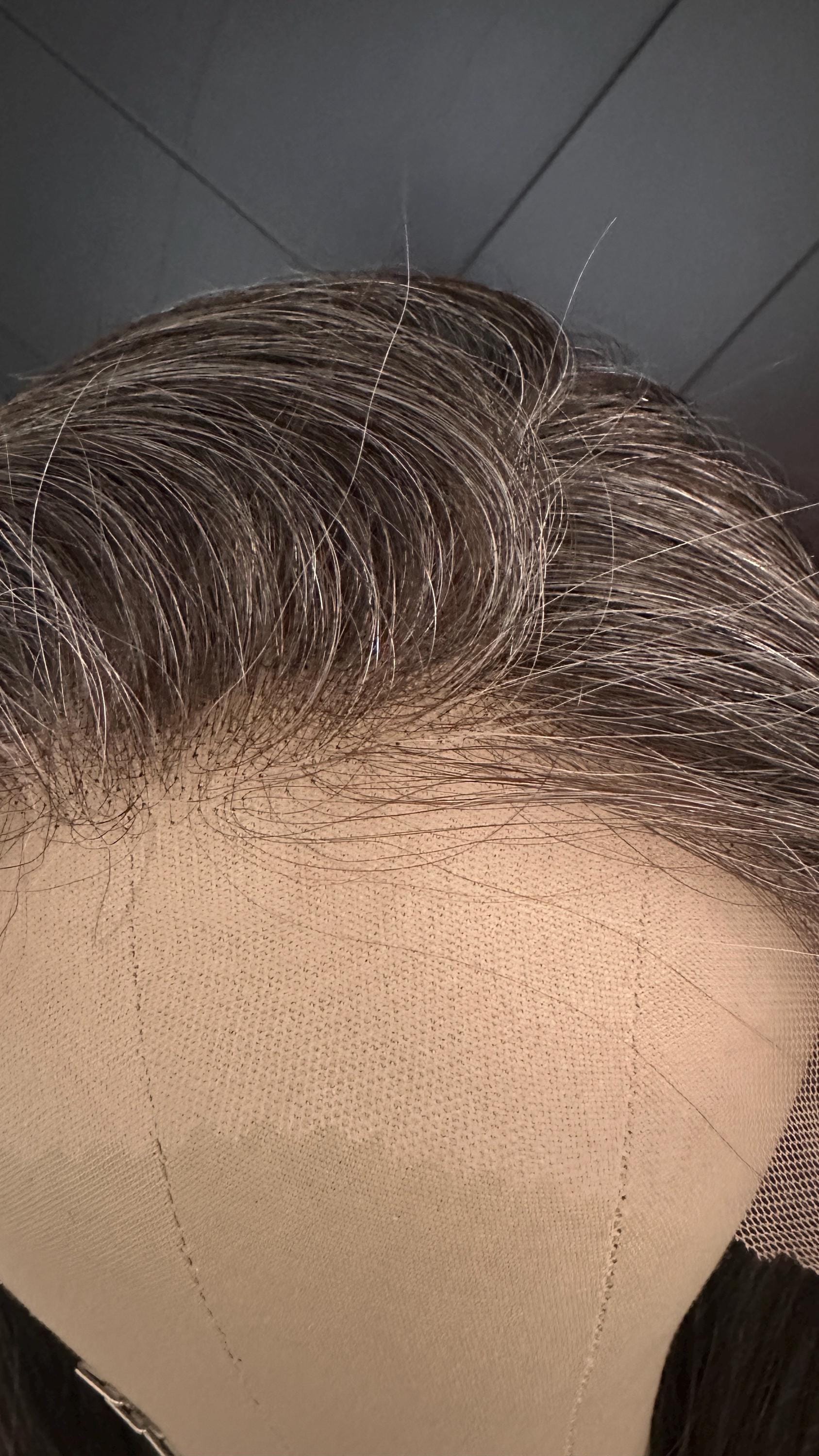 Custom Human Hair Hairline Topper 4x10 | Extra-Wide | Silk Top n Lace Front | Halo + Clips | Alopecia & Hair Loss | FLORA