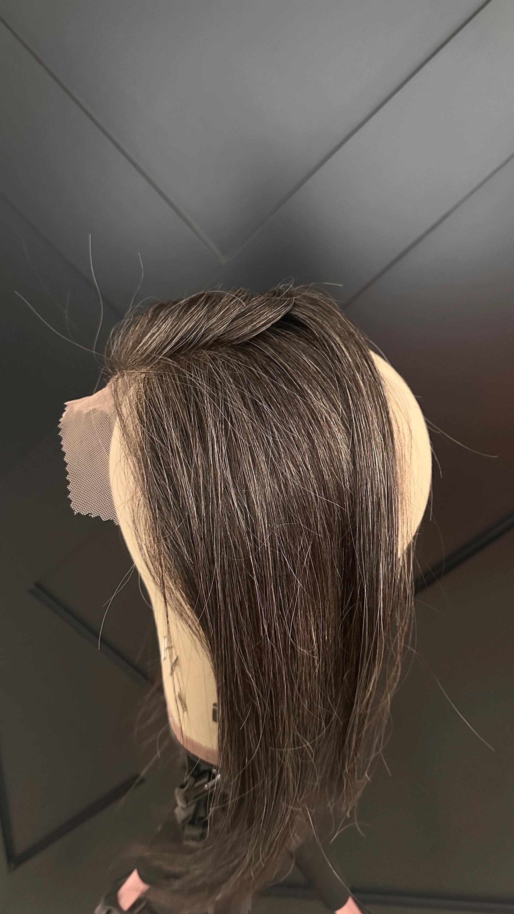 Custom Human Hair Hairline Topper 4x10 | Extra-Wide | Silk Top n Lace Front | Halo + Clips | Alopecia & Hair Loss | FLORA