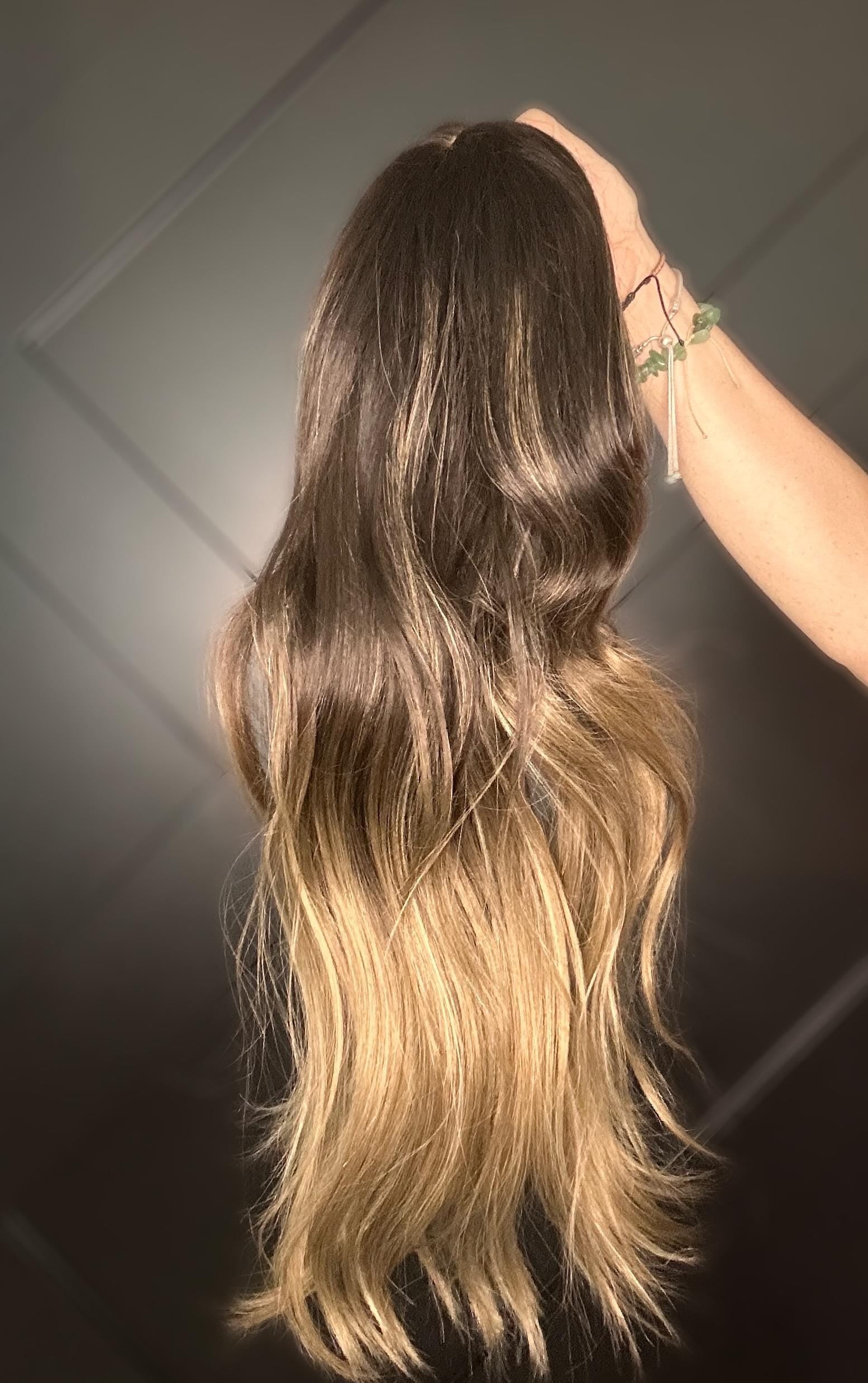 TESSA 22 Custom-Made Premium 9x9 Silk Topper | Layered Remy Human Hair | 180% Density | 22”