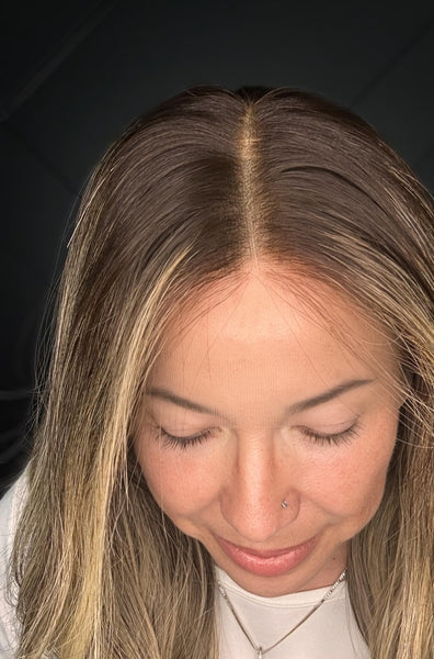 VITTORIA 16 Blended Blonde 16” Human Hair Wig | 150% Density | Lace Front | Hand-Tied, Bleached Knots | Transparent HD Lace Final Sale