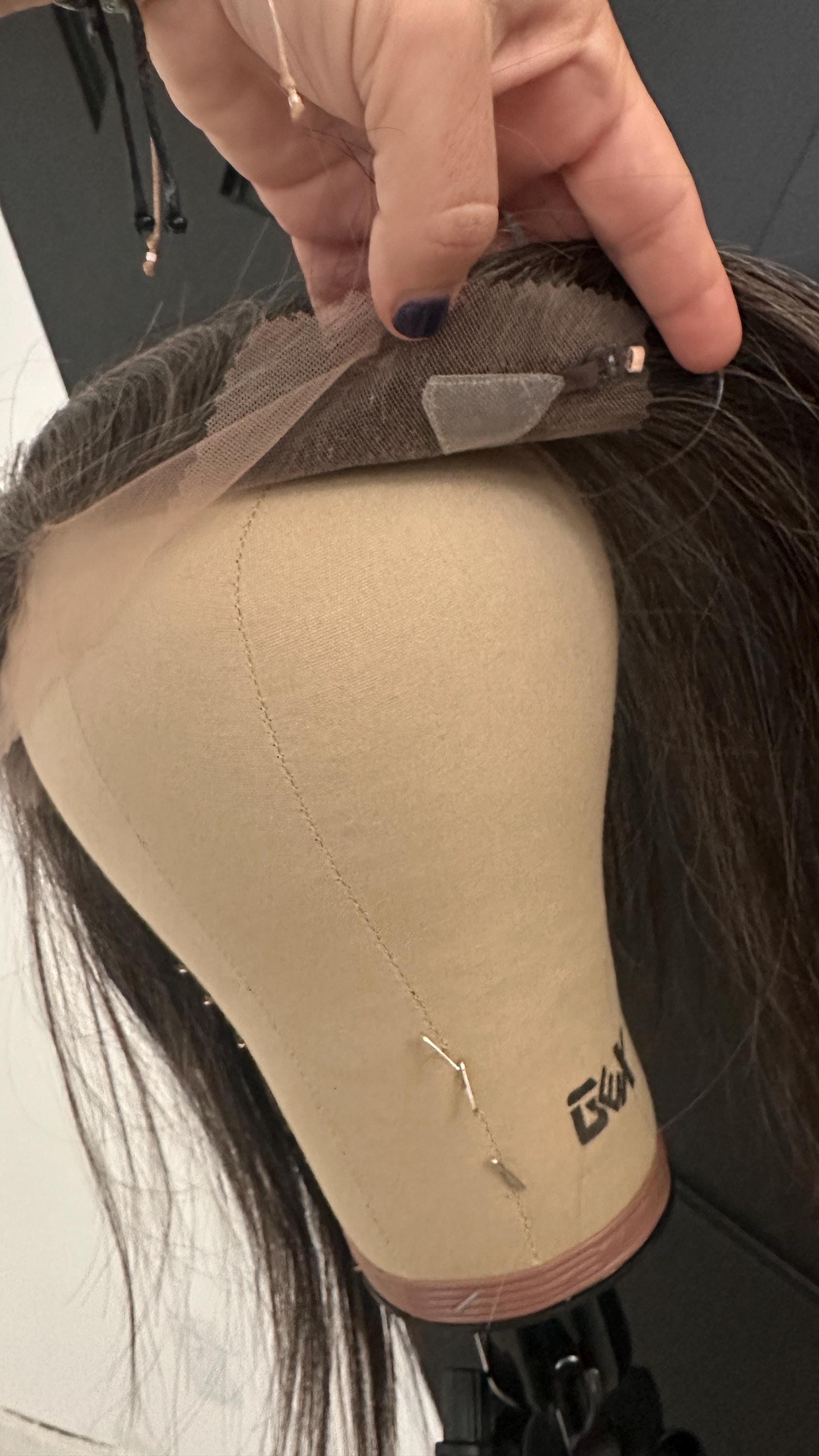 Customized Human Hair Bang Hair Topper with Silicone Panels | Lightweight HD Lace Fringe for Thinning Hair | hairline topper 4”x10”|10”-14”