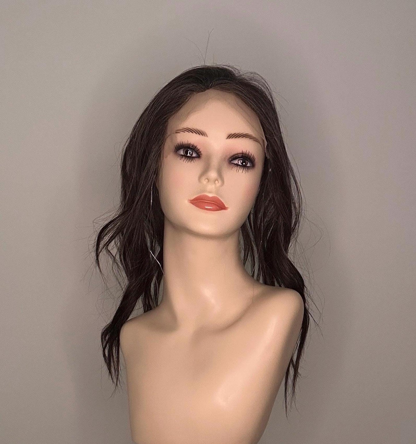 Customized Human Hair Bang Hair Topper with Silicone Panels | Lightweight HD Lace Fringe for Thinning Hair | hairline topper 4”x10”|10”-14”