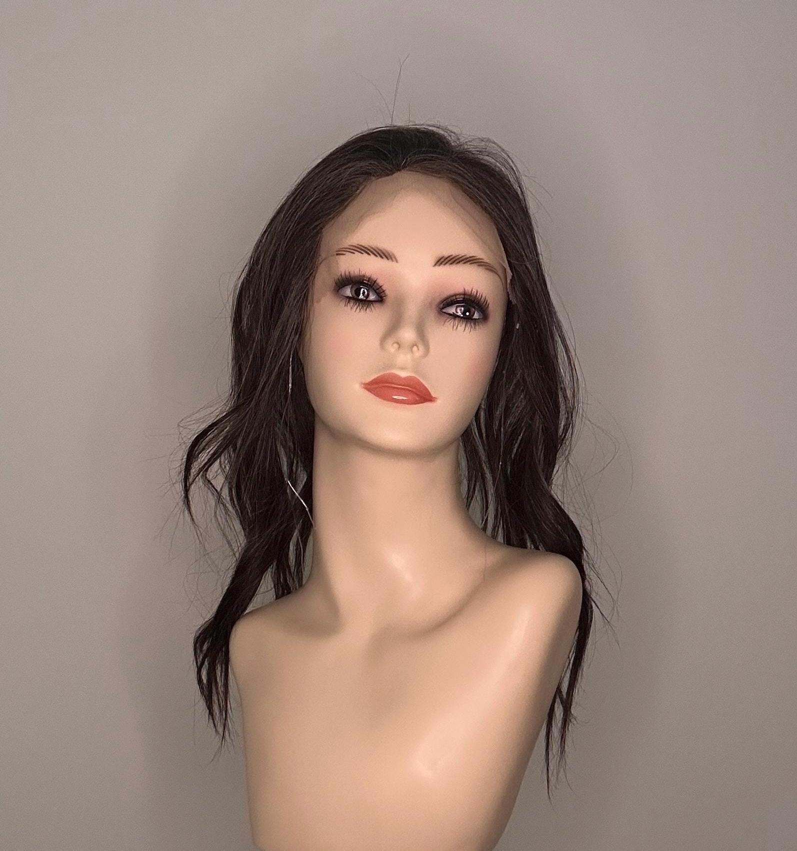 Customized Human Hair Bang Hair Topper with Silicone Panels | Lightweight HD Lace Fringe for Thinning Hair | hairline topper 4”x10”|10”-14”