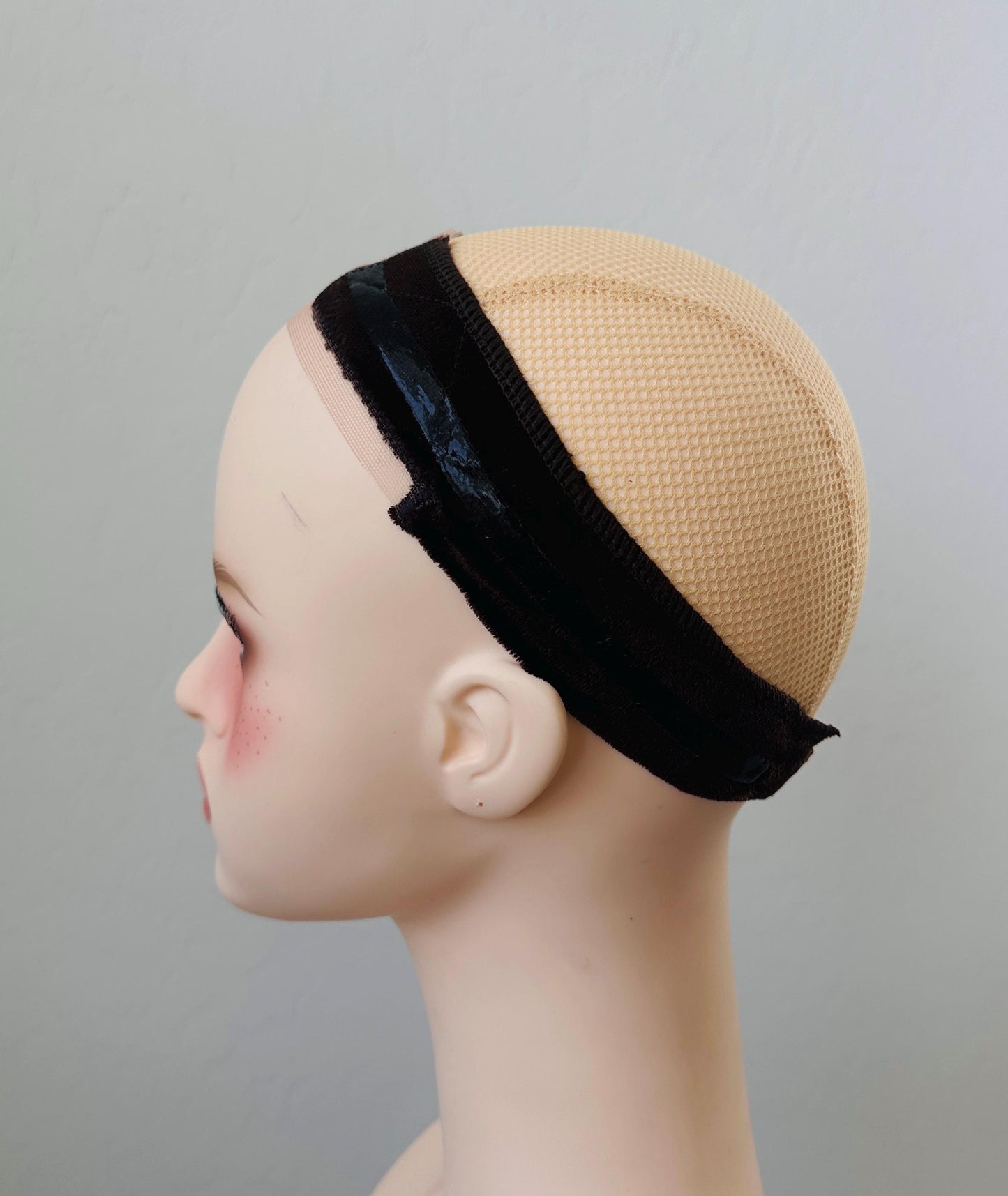 One Premium Velvet Wig Grip Band with Silicone and T-Lace – Secure, No-Slip Hold for Wigs & Toppers, Swiss Lace, Strap Closure