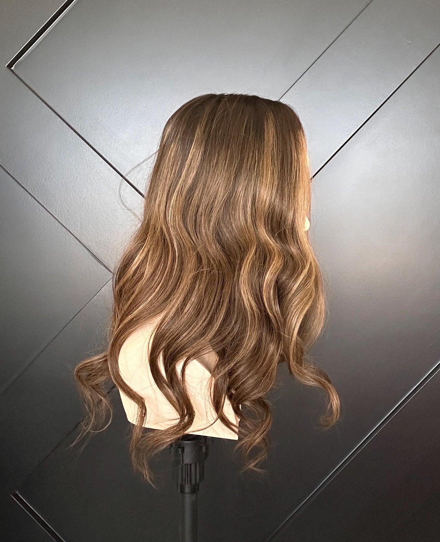 PALOMA Brazilian Human Hair 5x6 Silk Base Topper | 14"-22” High Density | Brunette with Highlights | Realistic Scalp Wig Alternative