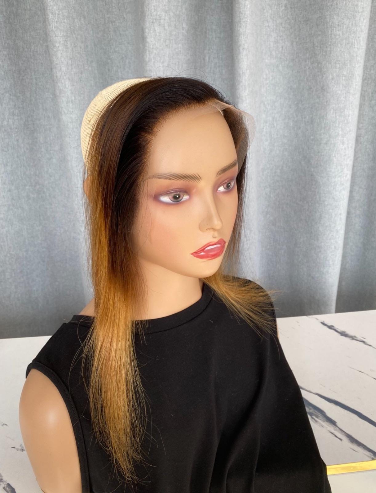 Custom Human Hair Hairline Topper 2x6 | Hand-Tied Lace | Natural Hairline | Lightweight | Thinning Hair | 10" | ANIKA