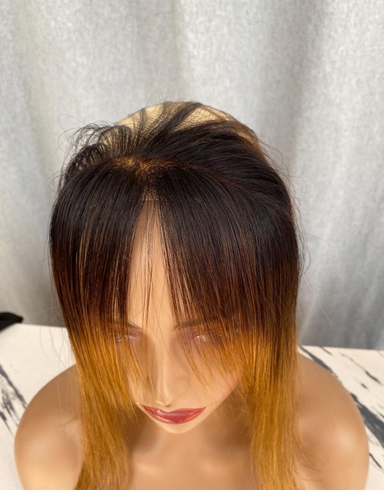 Custom Human Hair Hairline Topper 2x6 | Hand-Tied Lace | Natural Hairline | Lightweight | Thinning Hair | 10" | ANIKA