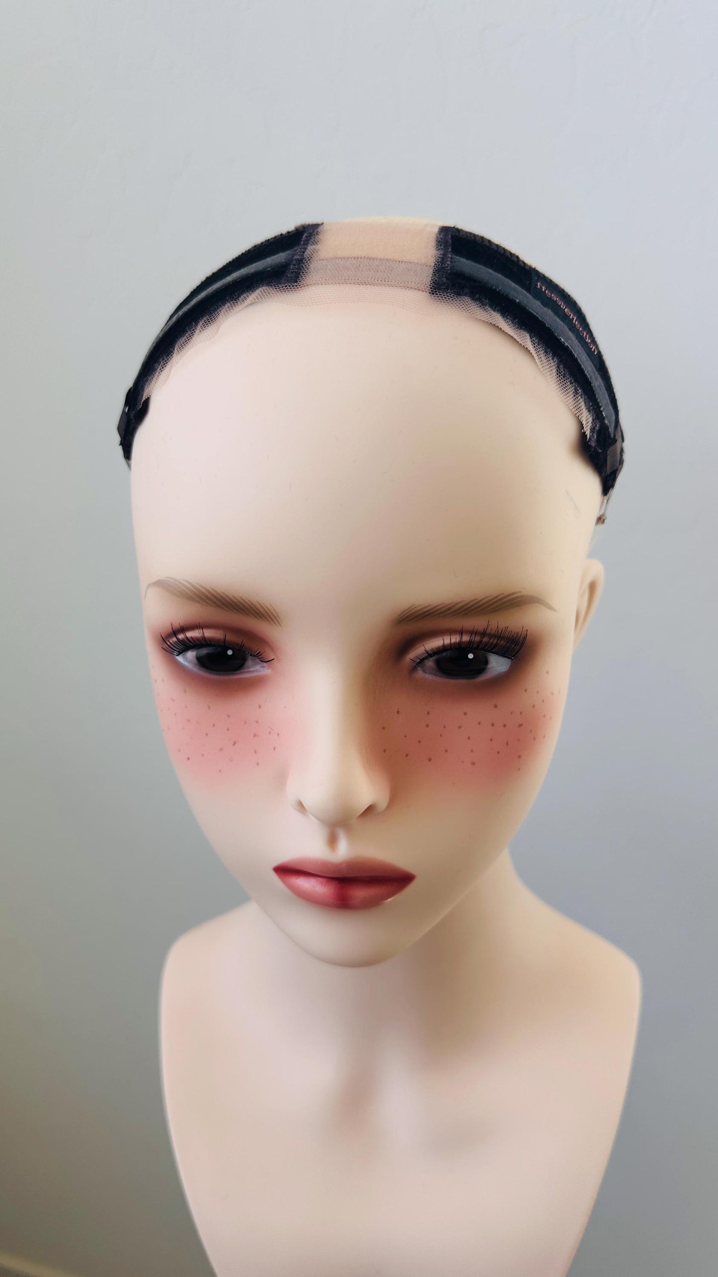 One Velvet Human 8.5x2” Hair Topper Grip Band with Silicone and T-Lace Secure, No-Slip Hold for Wigs & Toppers, Swiss Lace, Adjustable Halo