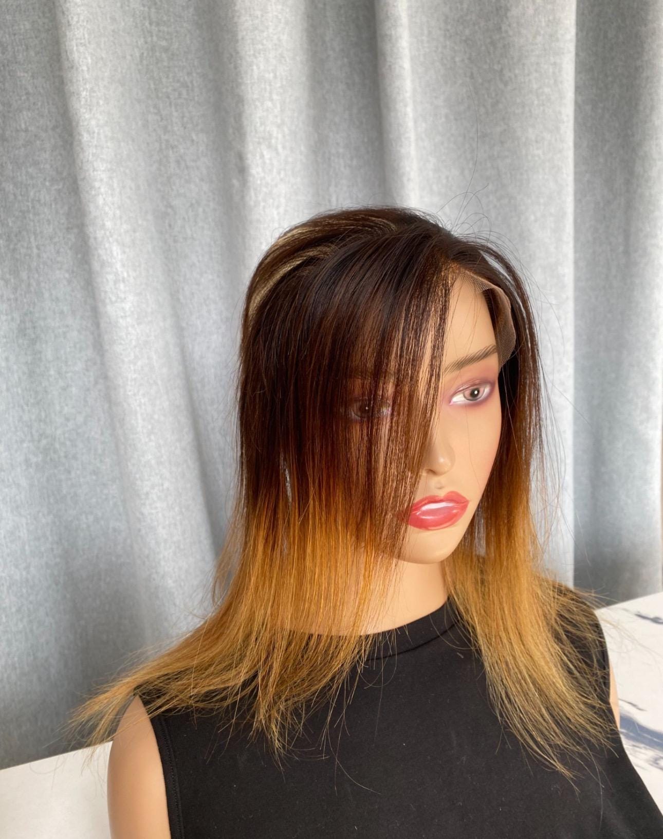Custom Human Hair Hairline Topper 2x6 | Hand-Tied Lace | Natural Hairline | Lightweight | Thinning Hair | 10" | ANIKA