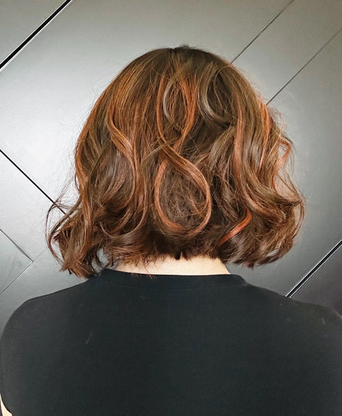 SIENNA 10 Ready to Ship 10” Premium Brazilian Remy Human Hair Wig – 6x7 Silk Top | 150% Density Brunette with Copper Highlights Final Sale