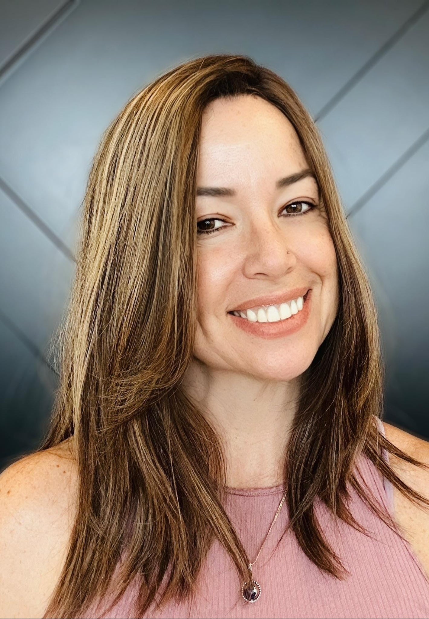 OLIVIA 14 Premium Remy Human Hair Topper w/Halo | 14” Skin Top | 7.5x7.5 Mid-Low Density | Warm Brunette with Golden Highlights Final Sale