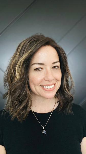 SUSANA 14" European Human Hair Wig | Premium Dark Brown with HL | Lace Top with Silk Liner | Bleached Knots & Pre-Plucked 14” Final Sale