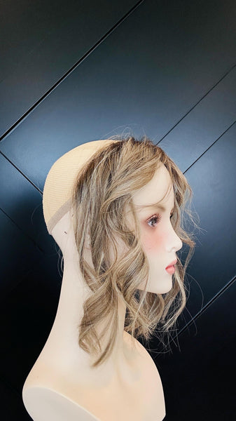 ROSSANE Hairline Human Hair Topper with Halo 1.5x11 | 10” Brazilian Remy | Premium Halo Topper for Thinning Hair | Natural Colors Final Sale
