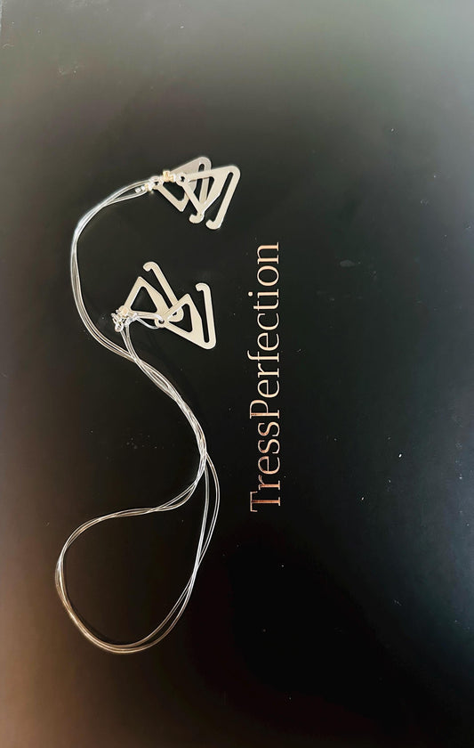 Invisible Wig Wire Hooks: Halo Attachment, Set of 2 Clear Adjustable Wires