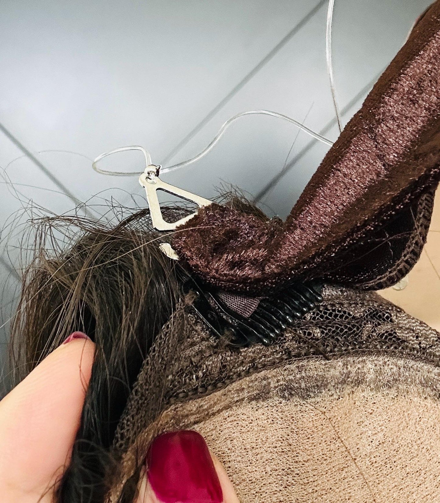 Velvet Wig Grip Band: Adjustable Halo, No-Slip Wig & Topper Hold