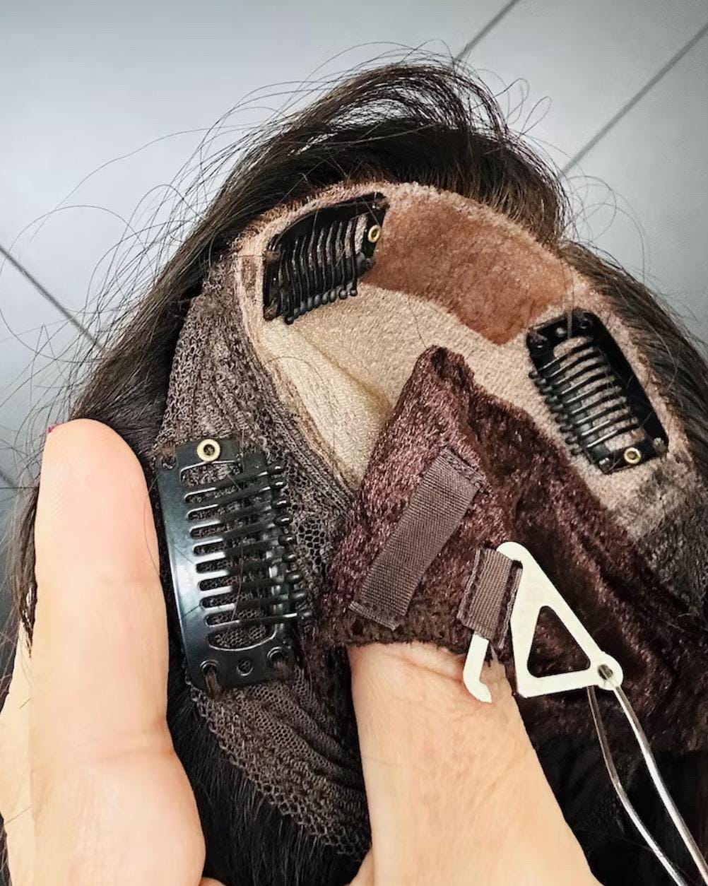 Velvet Wig Grip Band: Adjustable Halo, No-Slip Wig & Topper Hold