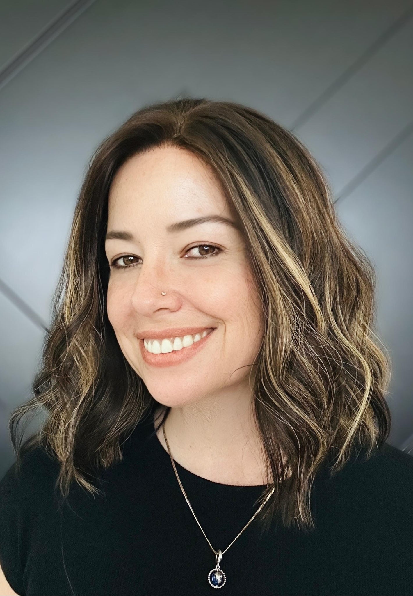 SUSANA 14" European Human Hair Wig | Premium Dark Brown with HL | Lace Top with Silk Liner | Bleached Knots & Pre-Plucked 14” Final Sale