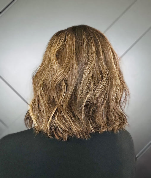 SUSANA 14" European Human Hair Wig | Premium Dark Brown with HL | Lace Top with Silk Liner | Bleached Knots & Pre-Plucked 14” Final Sale