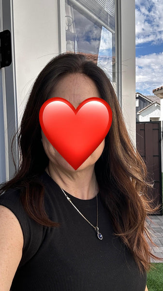 JANINE 18 Layered Brazilian Human Hair Wig | Medium Density Lace Front Wig | Natural Brown Balayage Highlights | Final sale