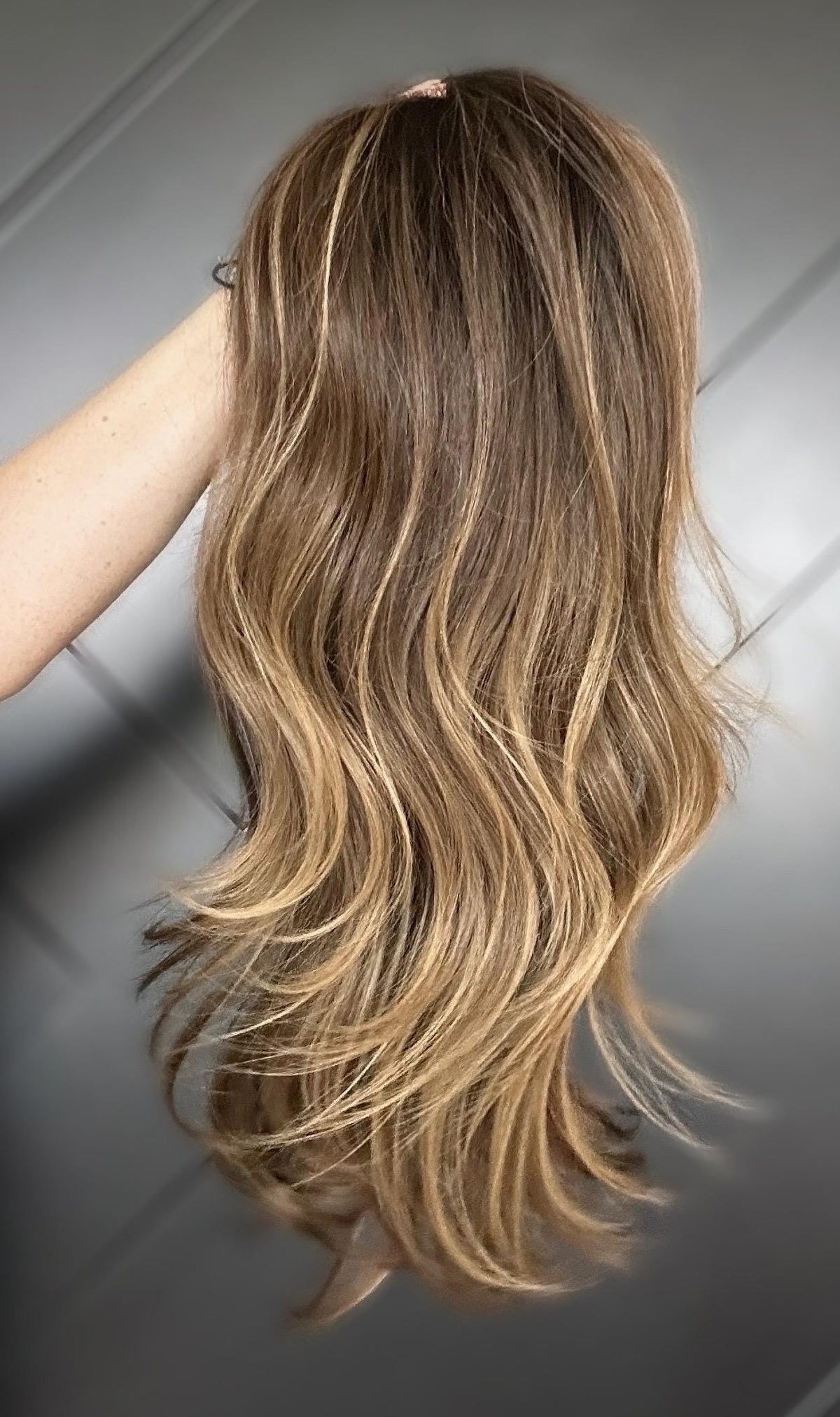 BESUBIA Premium European Human Full hand tied Wig with Liner | Balayage Brown Highlights | low Density | Realistic Look 18”-22”