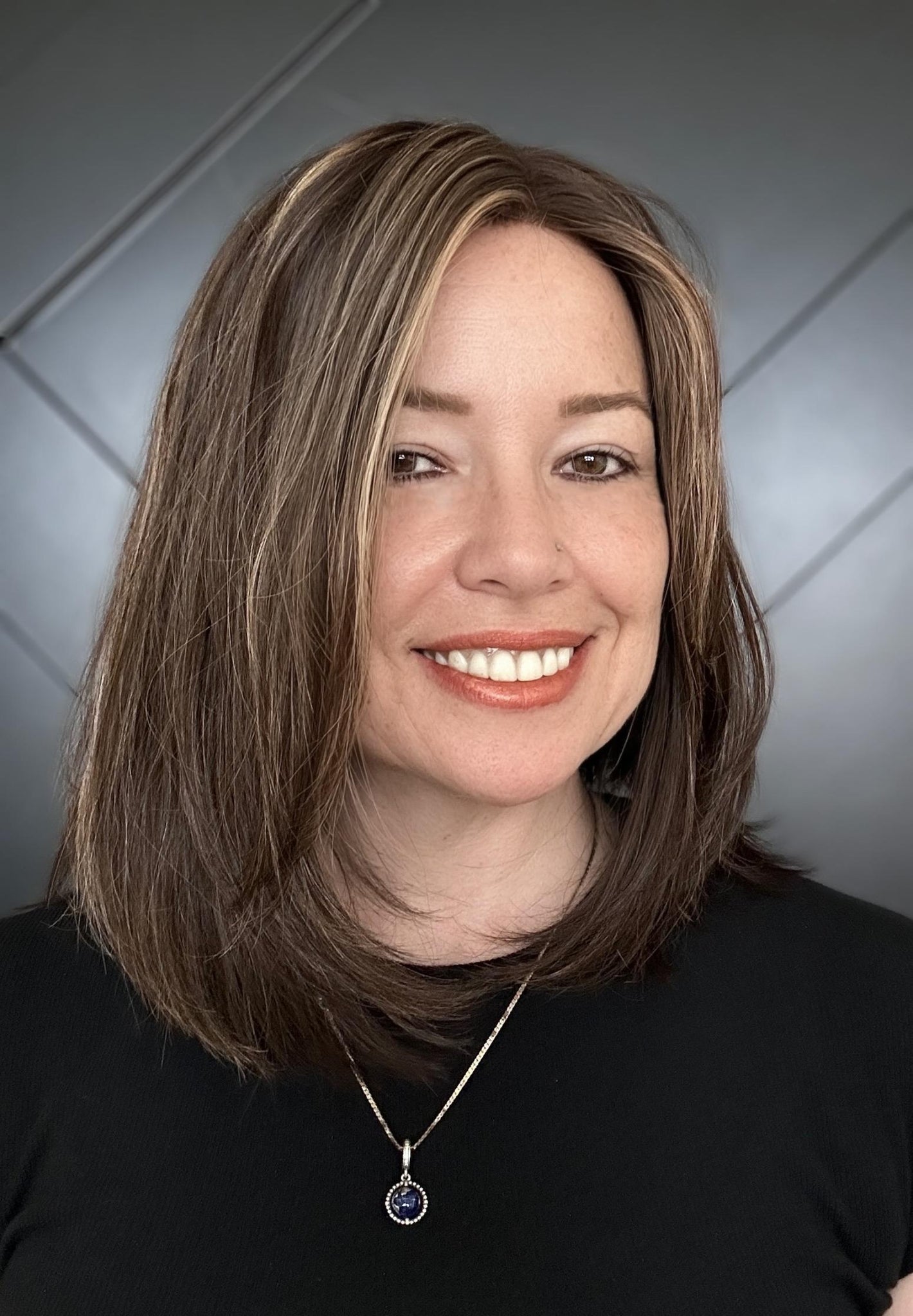 MYSTIQUE 12 Brazilian Human Hair Topper 12” | 6.5”x7” Closed Lace with Halo| Low Density | Medium Brown with Golden Highlights | Final Sale