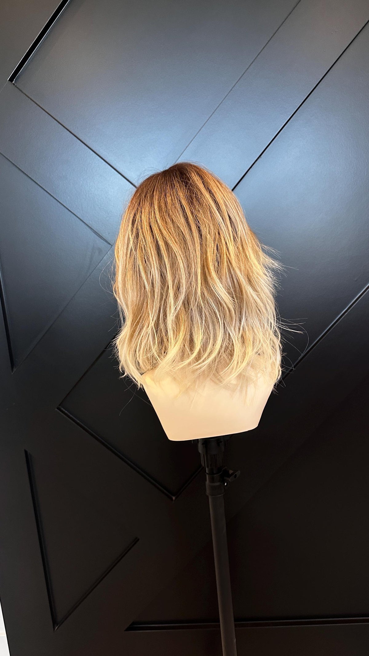 ABBY 14 Layered Balayage European Human Hair Lace Front Wig – Low Density, Natural Look 14”
