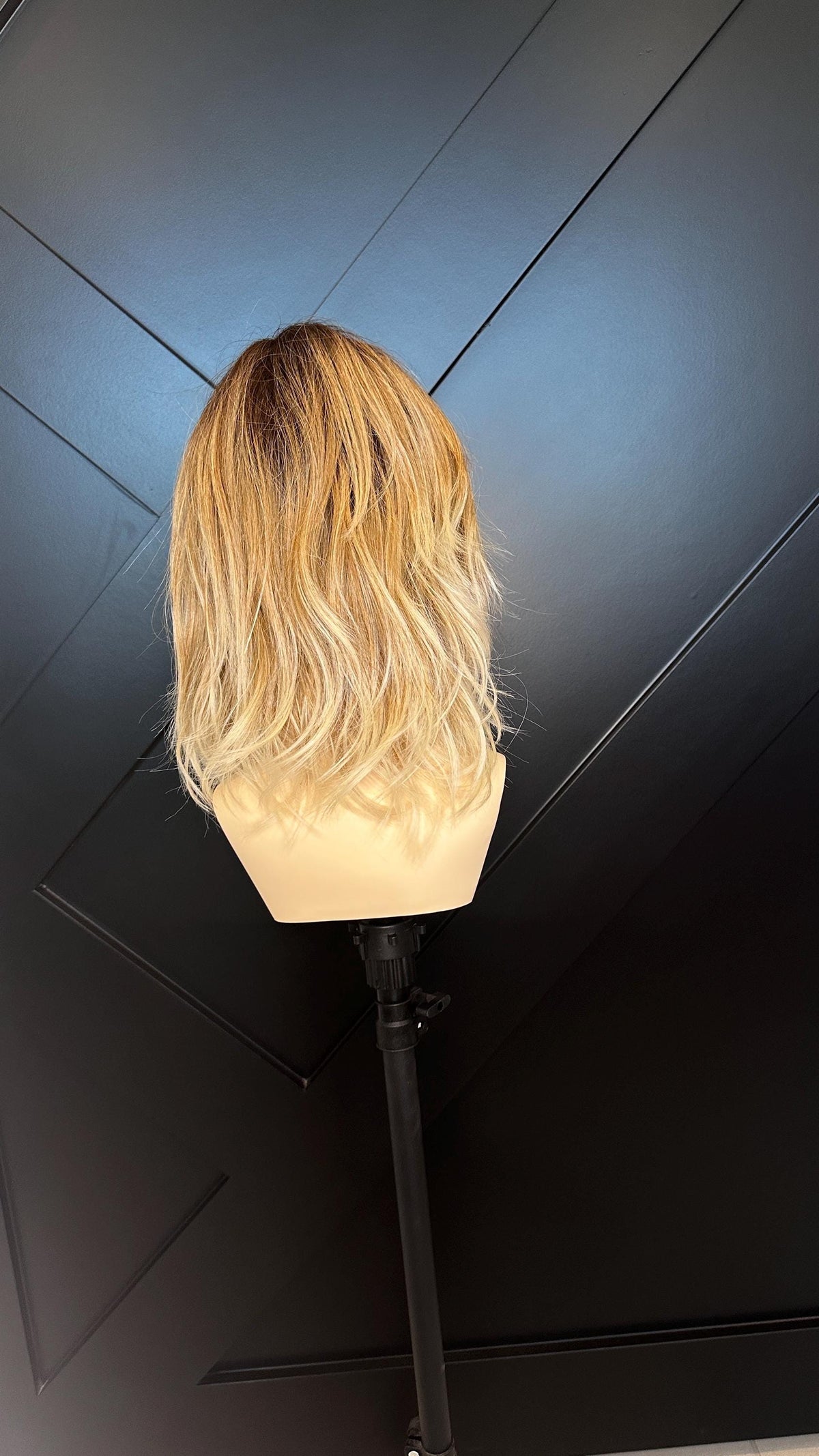 ABBY 14 Layered Balayage European Human Hair Lace Front Wig – Low Density, Natural Look 14”