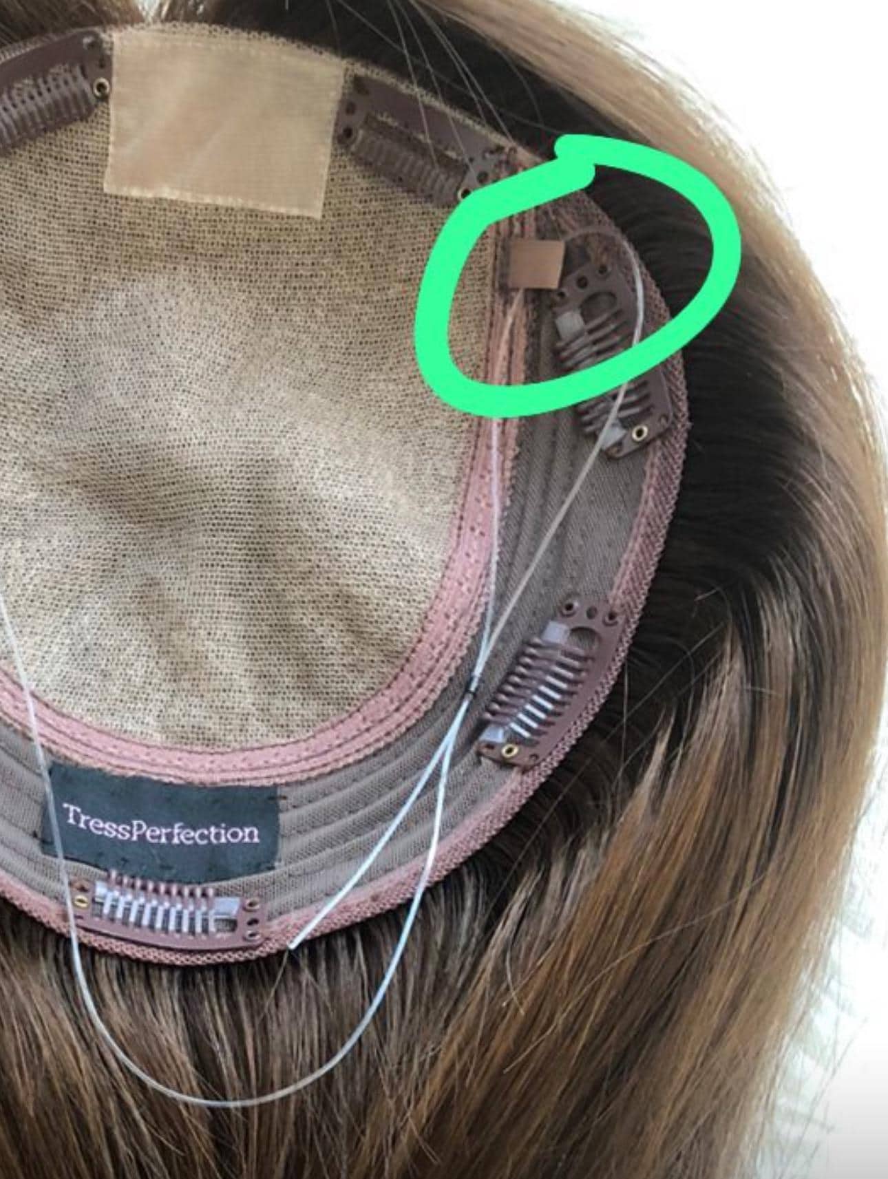 Set of 4 Fabric/Ribbon Loops for Wig or Topper Just the ribbons, topper and halo wire NOT included. 1/4” x 2”